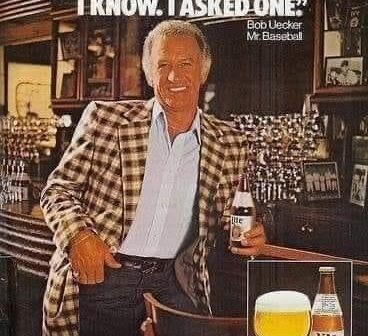 Classic Advertising from Mr Baseball himself!