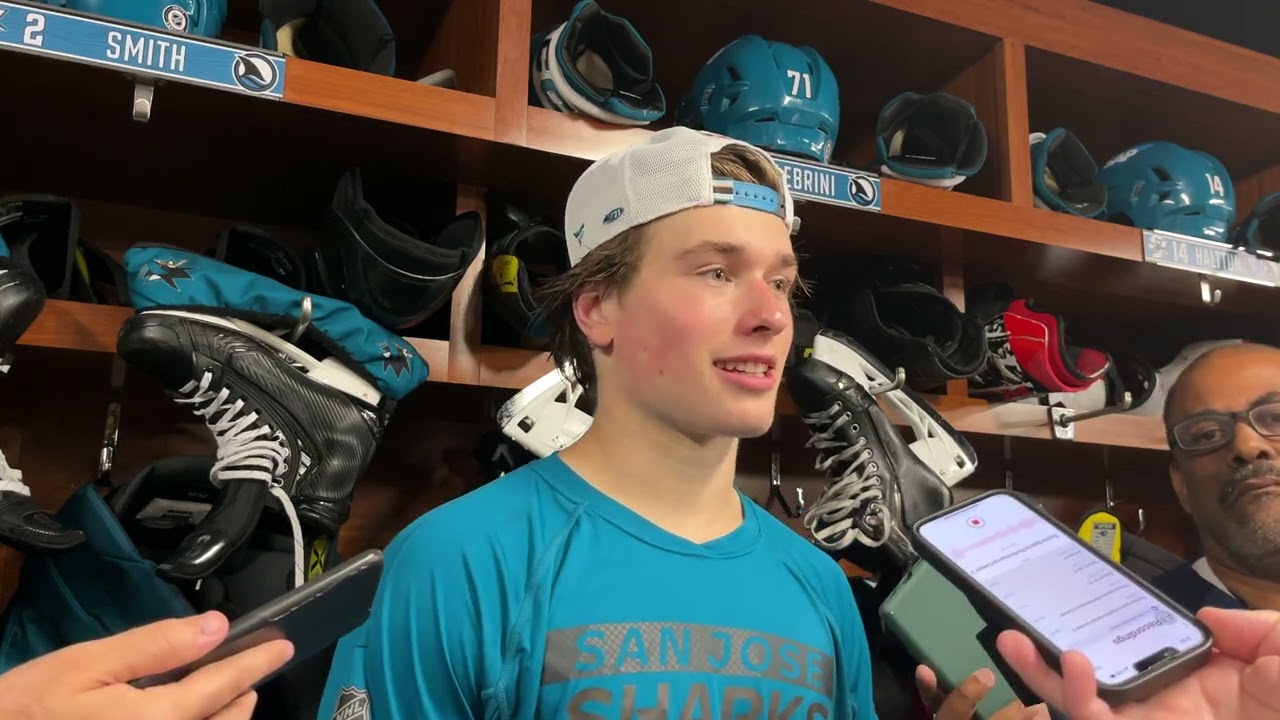 Celebrini on Smith as a Roommate, First Sharks Game