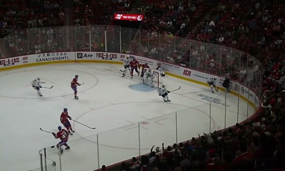 Montreal Canadiens' Luke Tuch's bad hit on Toronto Maple Leafs' Noah Chadwick causes a melee 9/15/24