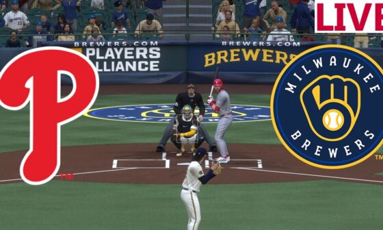 🔴LIVE MLB🔴 Philadelphia Phillies  VS Milwaukee Brewers / September 16/ /MLB THE SHOW 2024