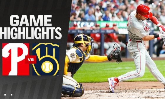 Phillies vs. Brewers Game Highlights (9/16/24) | MLB Highlights