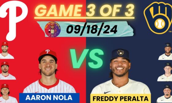 Philadelphia Phillies @ Milwaukee Brewers LIVE PLAY-BY-PLAY (09-18-24) #phillies #brewers #mlb