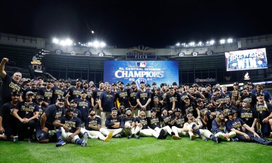 BACK-TO-BACK NL CENTRAL TITLES for the FIRST TIME EVER! The Milwaukee Brewers make franchise history