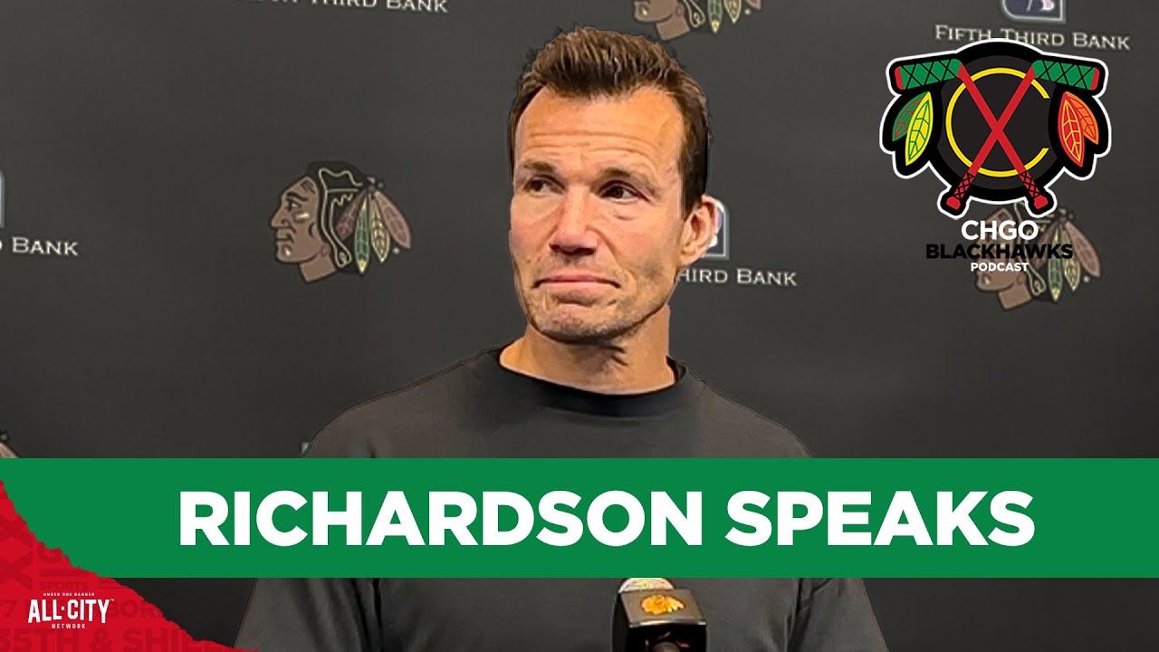 Luke Richardson addresses media at Chicago Blackhawks training camp | CHGO Blackhawks Podcast