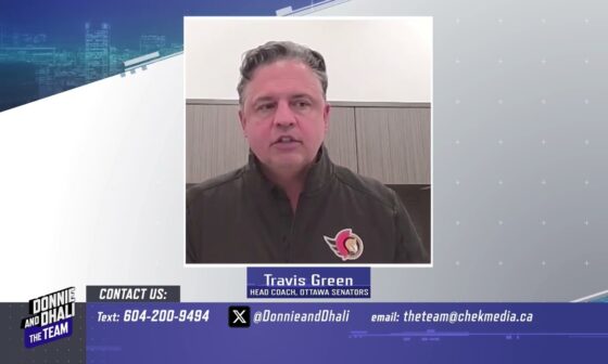 Travis Green on the upcoming Senators season, what changes he is going to make and more