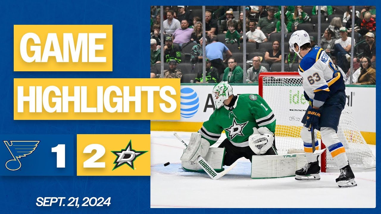 Preseason Game Highlights: Stars 2, Blues 1