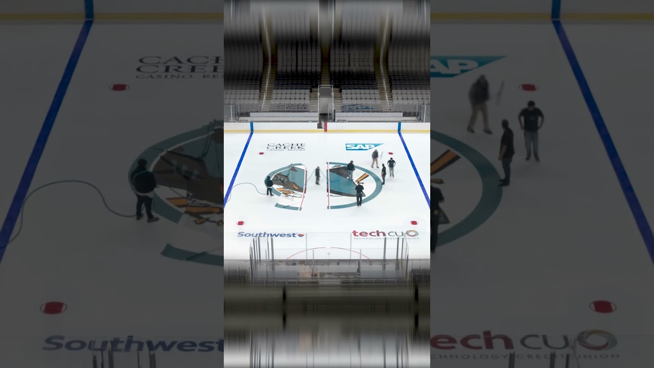 SAP Center Ice Install  #hockey #gosharks #nhl #sanjosesharks