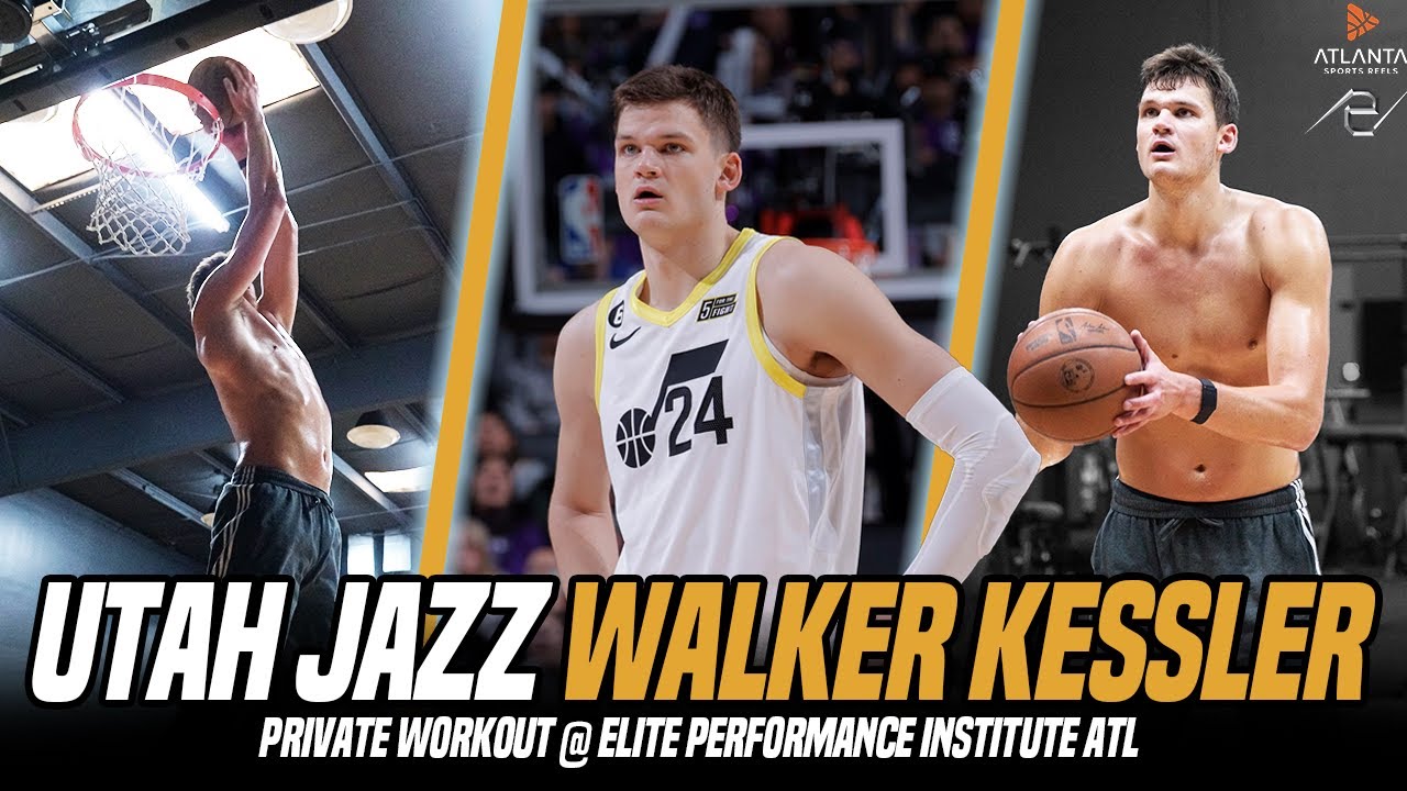 7 Foot Utah Jazz Center WALKER KESSLER gets Preseason workout in Atlanta ‼️🔥