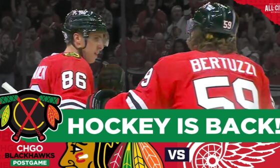 HOCKEY IS BACK! Chicago Blackhawks open preseason with loss vs Red Wings | CHGO Blackhawks Podcast