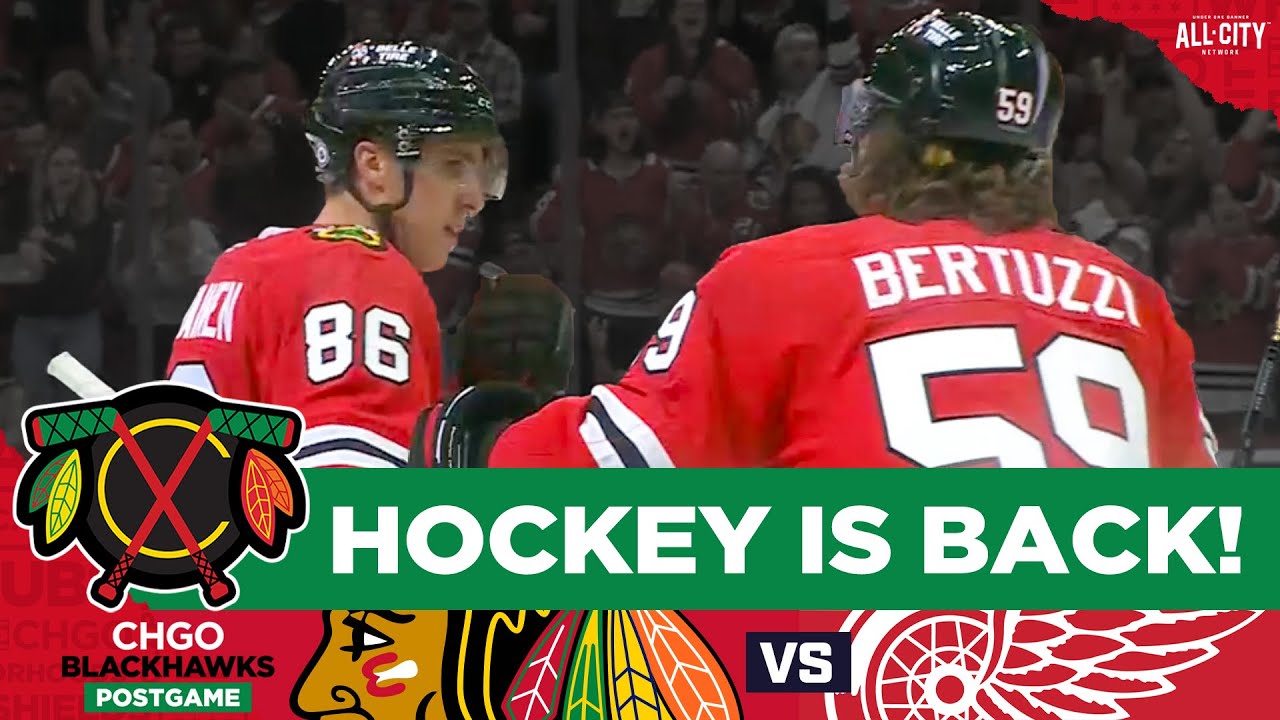 HOCKEY IS BACK! Chicago Blackhawks open preseason with loss vs Red Wings | CHGO Blackhawks Podcast