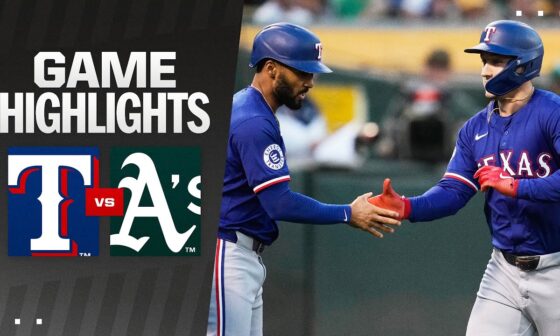 Rangers vs. A's Game Highlights (9/25/24) | MLB Highlights