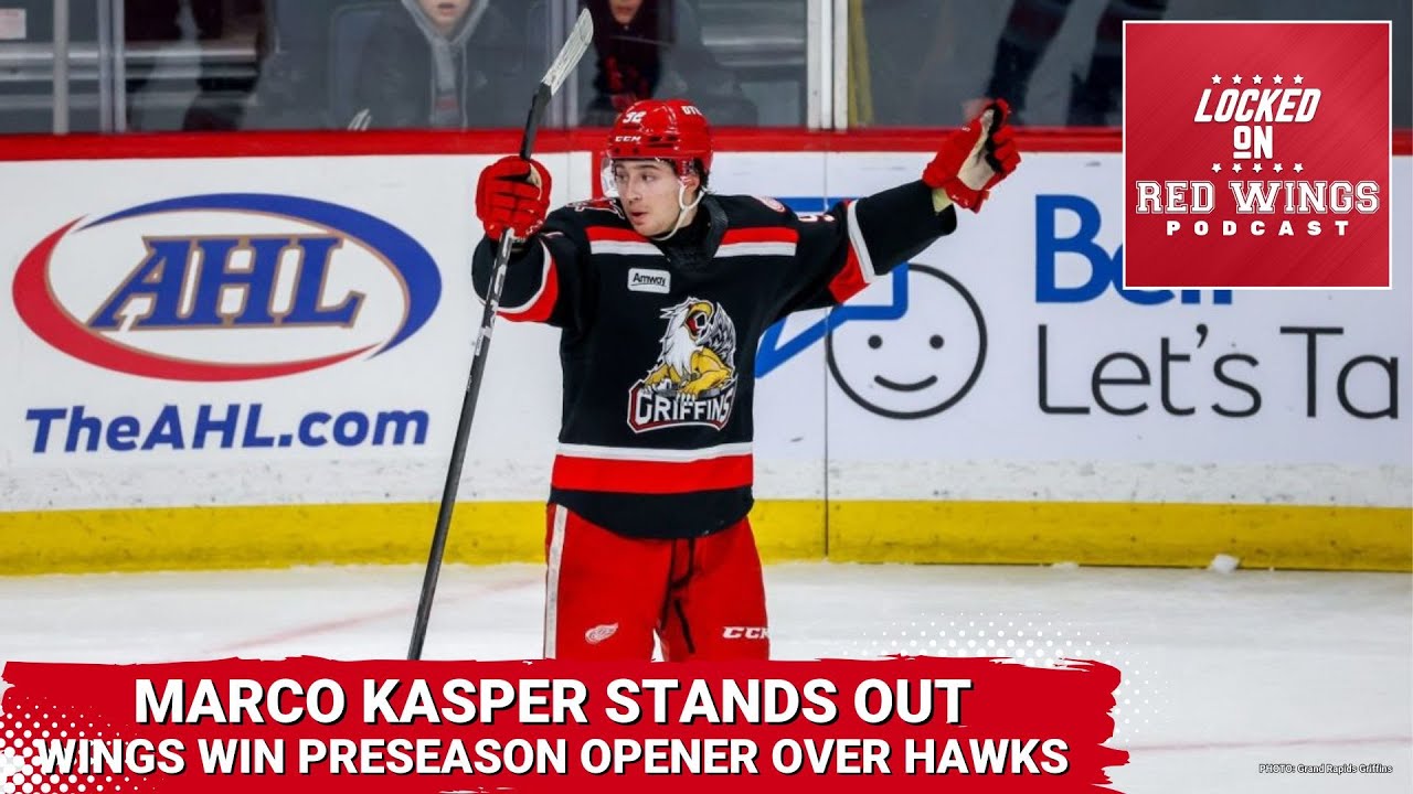 Marco Kasper stands out | Wings win preseason opener in Chicago