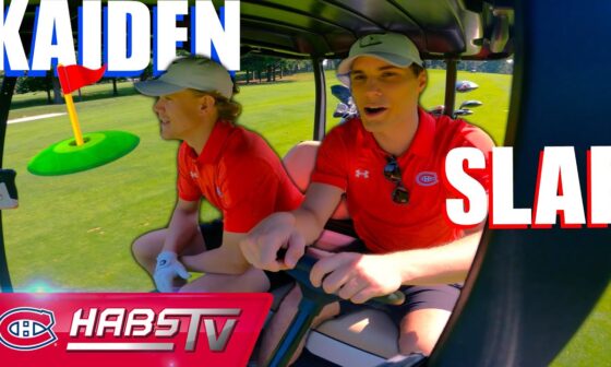 Golfing with Juraj Slafkovsky and Kaiden Guhle