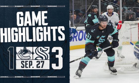 Seattle Kraken vs. Vancouver Canucks | 09/27 Game Highlights