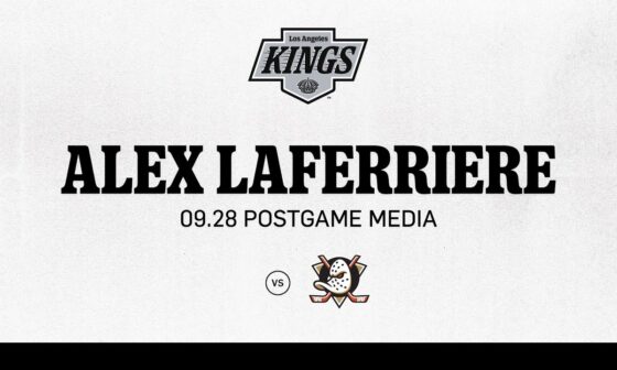 Forward Alex Laferriere | 09.28 LA Kings win over Anaheim Ducks | Postgame Media