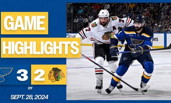 Preseason Game Highlights: Blues 3, Blackhawks 2 (OT)