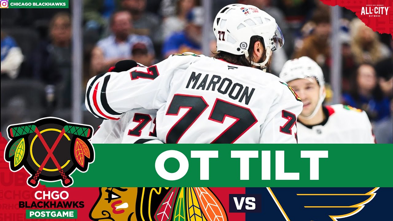 St. Louis Blues down Chicago Blackhawks in preseason OT tilt | CHGO Blackhawks POSTGAME Podcast