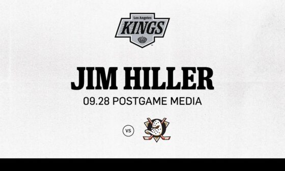 Head Coach Jim Hiller | 09.28 LA Kings win over Anaheim Ducks | Postgame Media