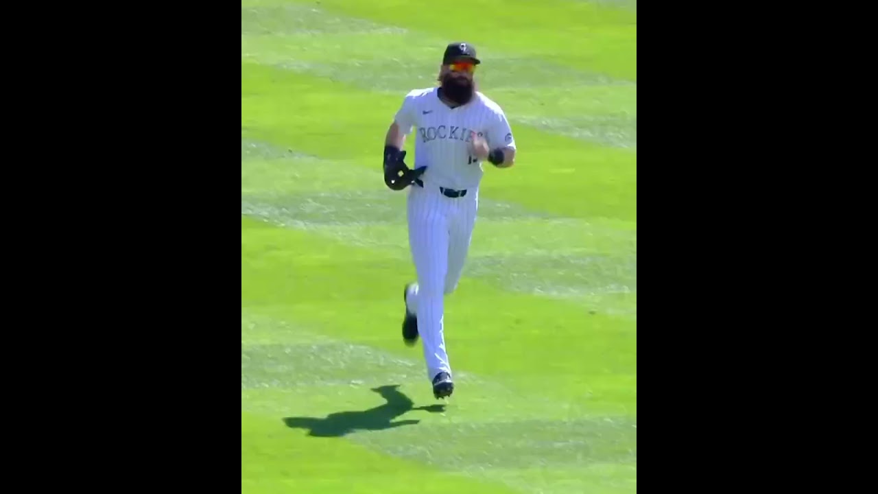 Charlie Blackmon takes the field for the last time 💜