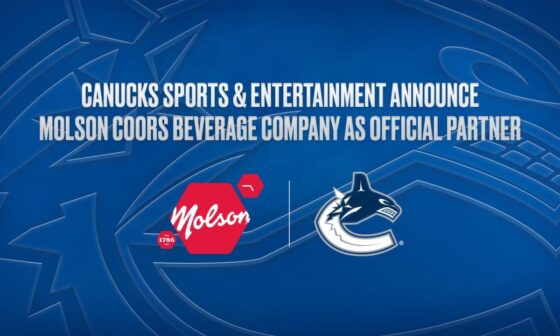 [Canucks] Canucks Sports & Entertainment Announce Molson Coors Beverage Company as Official Partner