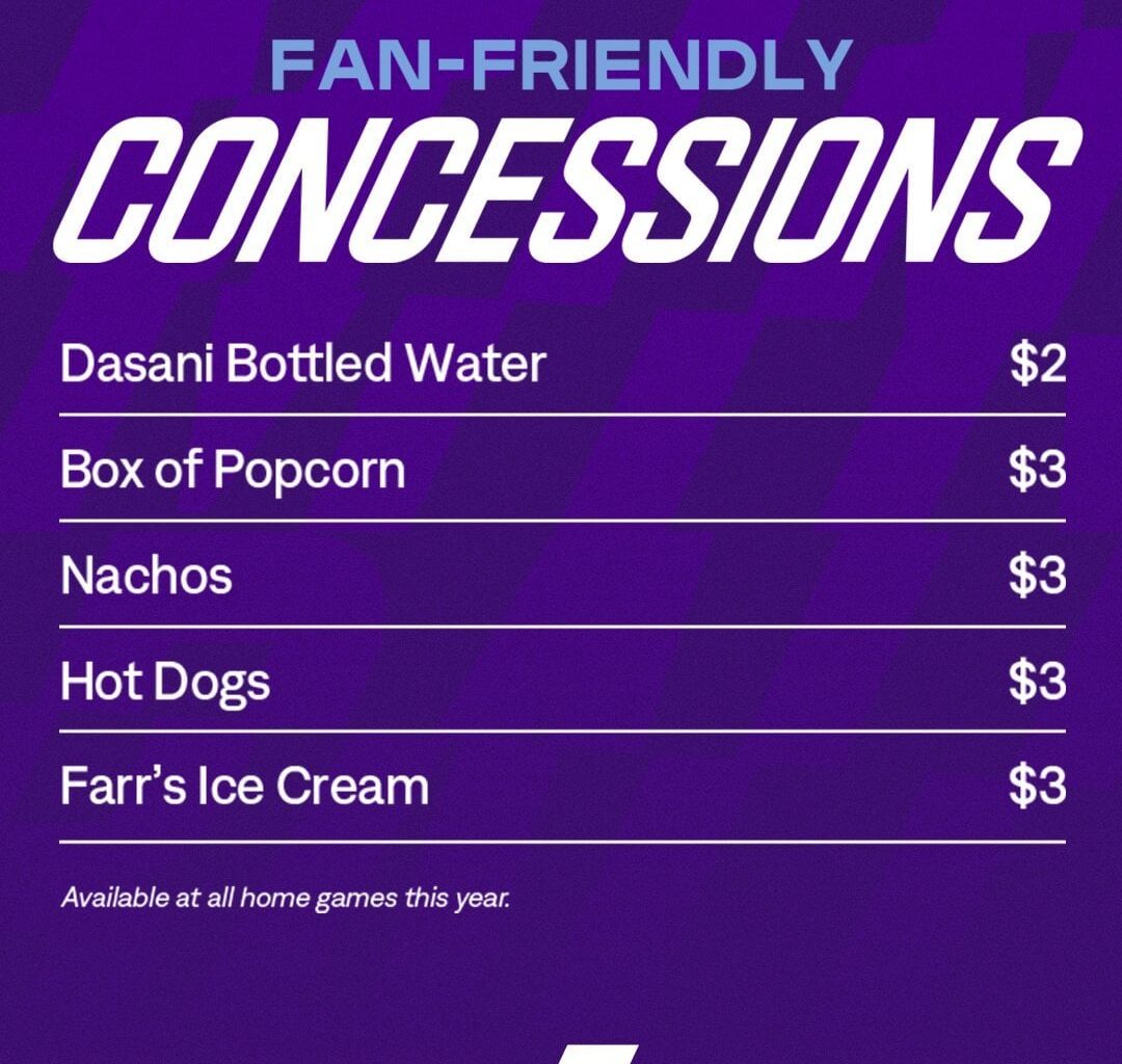 Fan-friendly pricing for a lot of concessions this year. Actually very nice to see.