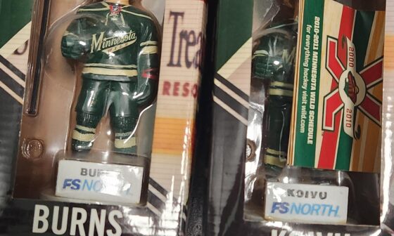 Picked these up at a garage sale today. Don't follow hockey as much as I do other sports, buy I know Burns is a stud(other teams) and Koivu was great for us. It was either Koivu or Brodin, only had enough cash for two.