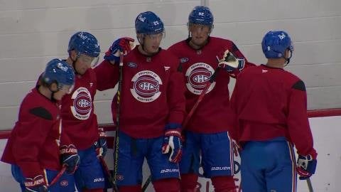 [RDS] Un aperçu du 1er avantage numérique du CH?  Caufield, Suzuki, Slafkovsky, Laine et Matheson ont passé près d'une heure sur la patinoire avec Adam Nicholas ce matin.