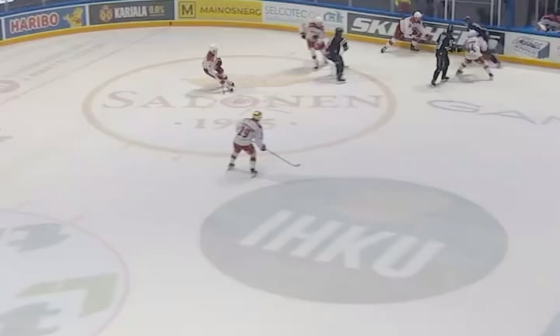 Aatos Koivu scores his first career goal in the Liiga today for TPS Turku