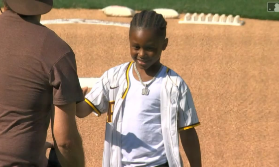 Khairy Profar tosses a perfect first pitch