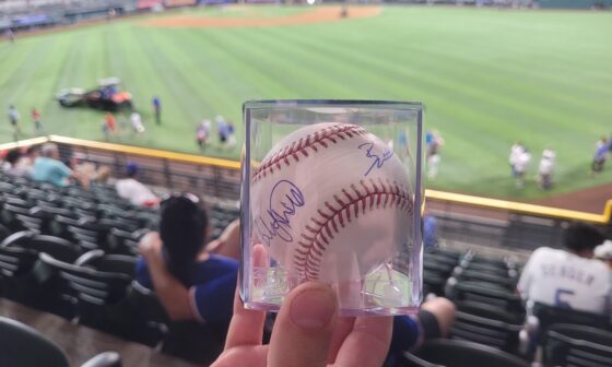 At Globe Life today, found a Bobby Witt + Bobby Witt Jr baseball!