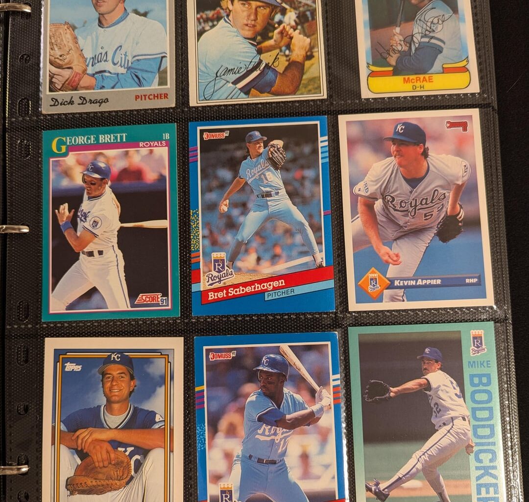 Anyone collect baseball cards? I was gifted a shoebox full of different cards... Every KC Royals card I found: