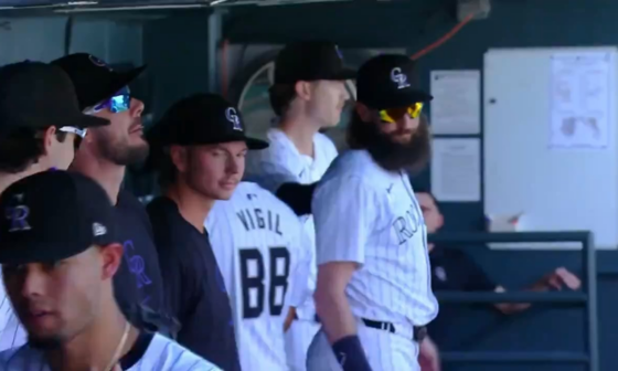 Charlie Blackmon is greeted by the Colorado crowd as he takes the field for the final game of his career