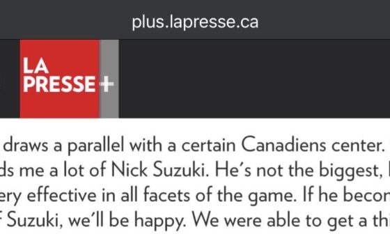 Flyers GM Daniel Brière says he’ll be happy if his 1st round pick Jett Luchanko turns out half as good as Nick Suzuki