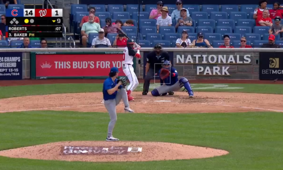 [Highlight] Darren Baker, son of Dusty, gets his first hit in the big leagues