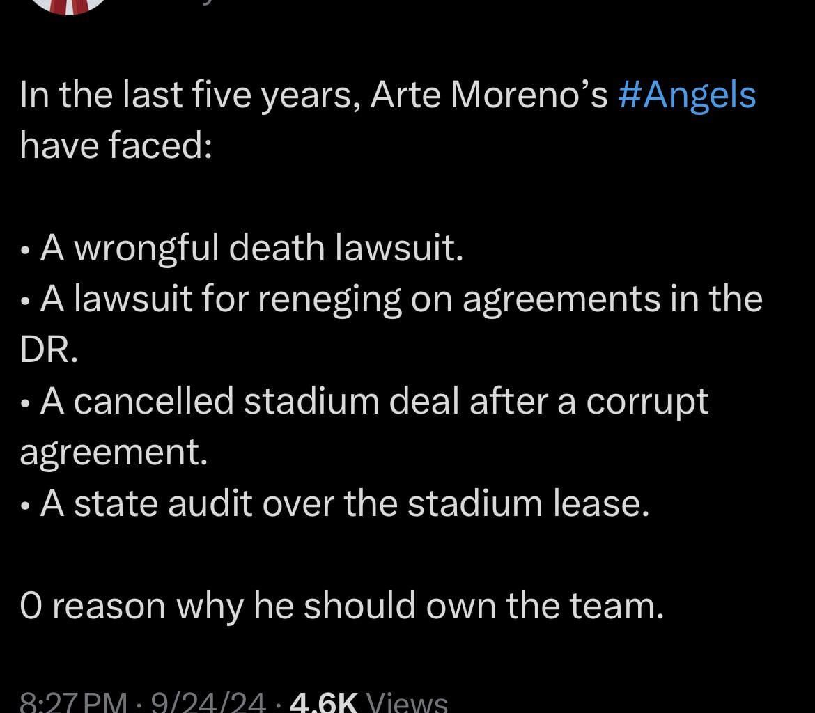 It’s genuinely insane that Moreno has not been ousted from Major League Baseball yet.