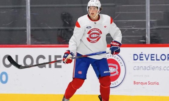 David Reinbacher is back in town and he practiced with the Laval Rocket today