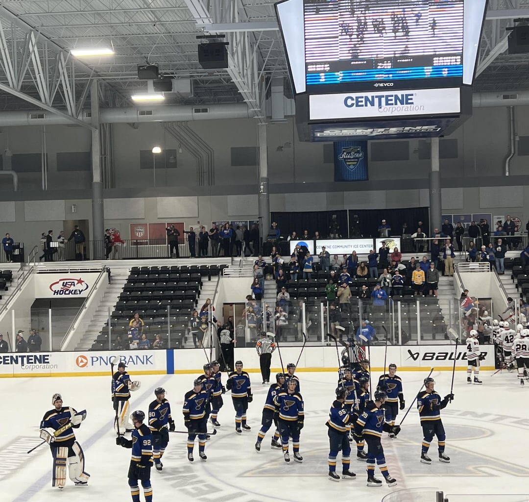 Huck the Fawks! Blues prospects win 4-3 in OT.