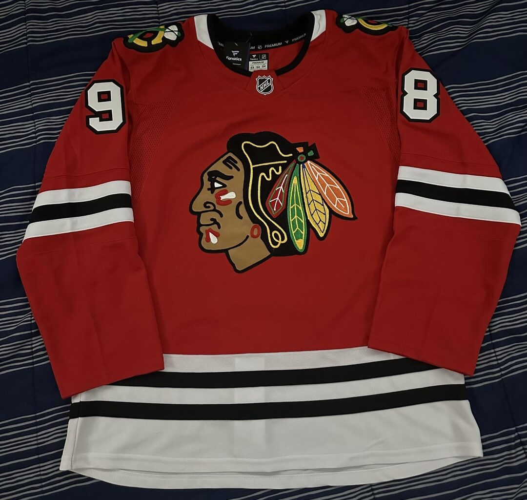 Went to Chicago for the first time, from San Jose. HAD to make a quick stop to pick up my first hawks jersey!