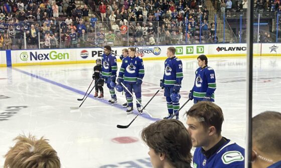 Sitting near the boys at the Young Stars in Penticton