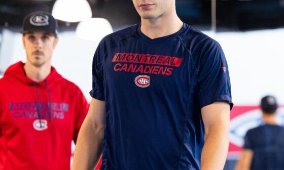 Juraj Slafkovsky at Habs training camp today