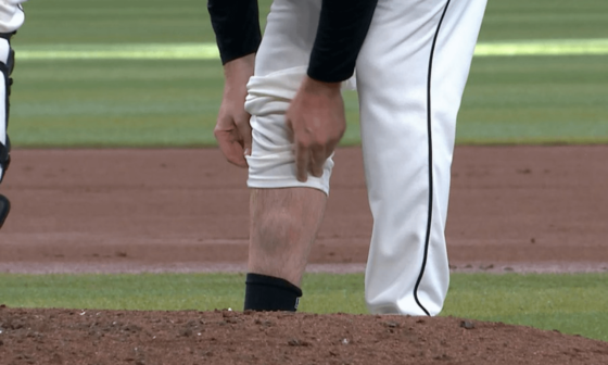 This is what Jordan Montgomery's shin looks like after being hit by a 93 mph comebacker