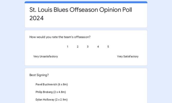 St. Louis Blues Offseason Opinion Poll