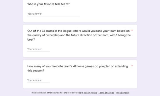 Sunbelt NHL Fan Survey