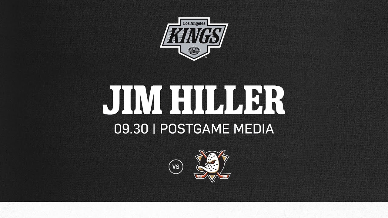 Head Coach Jim Hiller | 09.30.24 LA Kings Win over Anaheim Ducks | Postgame Media