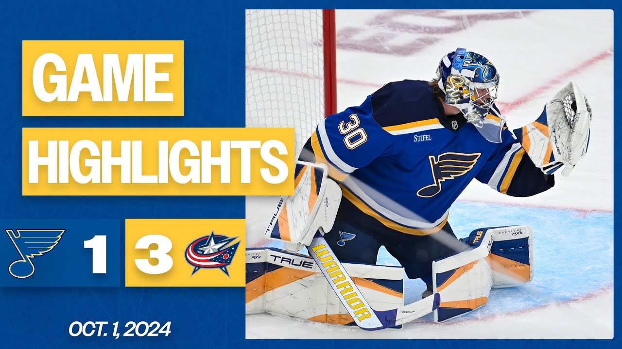 Preseason Game Highlights: Blue Jackets 3, Blues 1