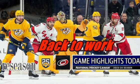 Nashville Predators vs Carolina Hurricanes Full Highlights (10/02/2024) Preseason | 2024 NHL Season