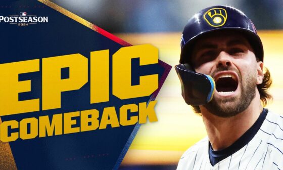 POSTSEASON POWER! Brewers make THRILLING comeback! (Chourio, Mitchell BOTH hit CLUTCH homers!)