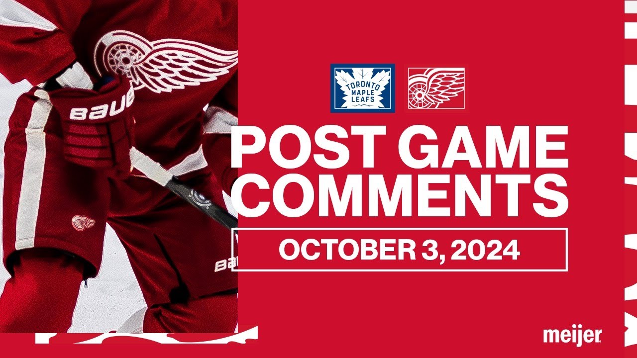 Cam Talbot, Michael Rasmussen, Derek Lalonde Post Game Comments | Oct. 3, 2024 vs TOR