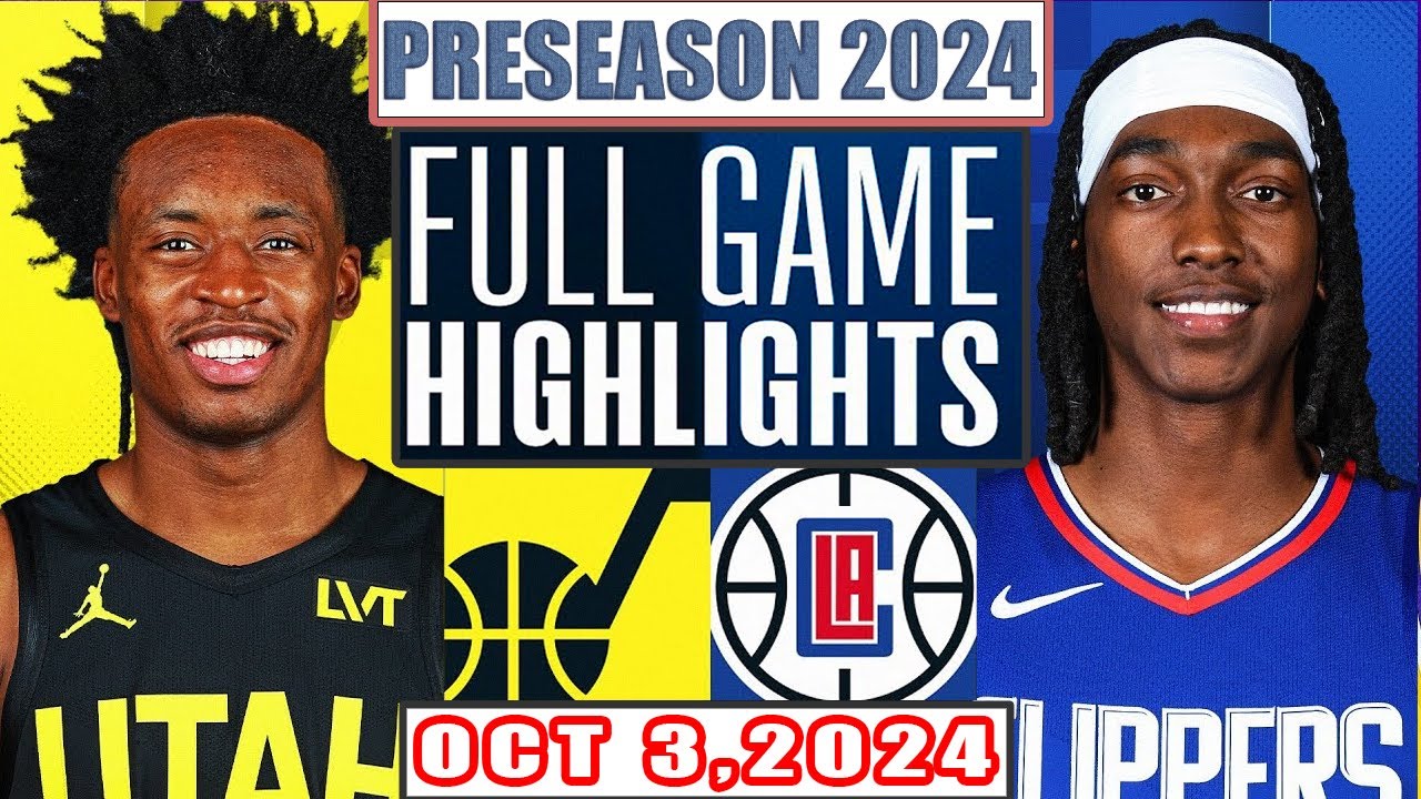 Utah Jazz Vs LA Clippers  Full Game Highlights Oct 3,2024 NBA Preseason