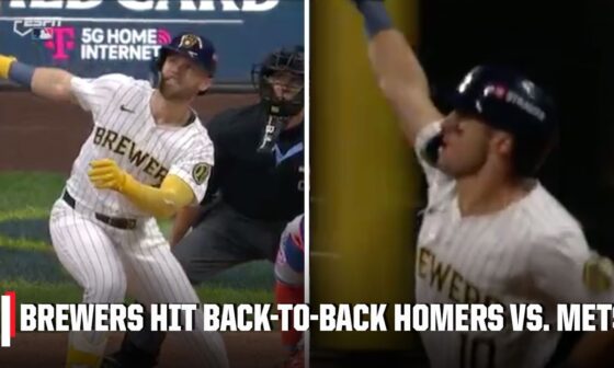 Brewers SLAM BACK-TO-BACK HOMERS vs. Mets to take the lead in Game 3 🔥 | ESPN MLB